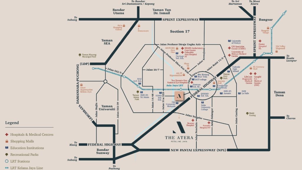 The Atera Location Map
